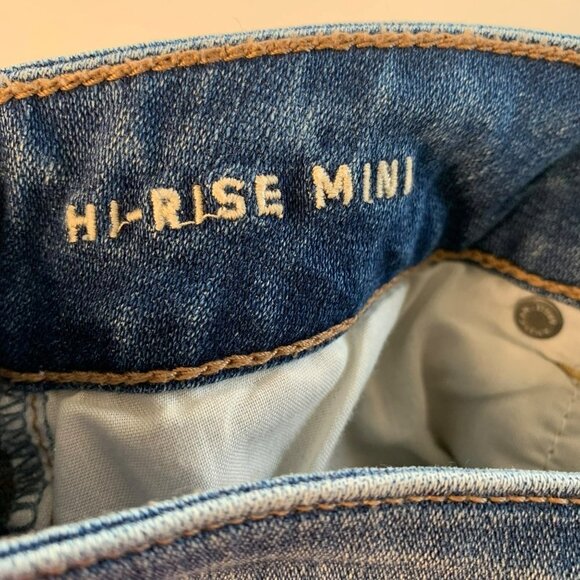 American Eagle Distressed Hi-Rise Super Stretch Mini Skirt - Picture 4 of 8